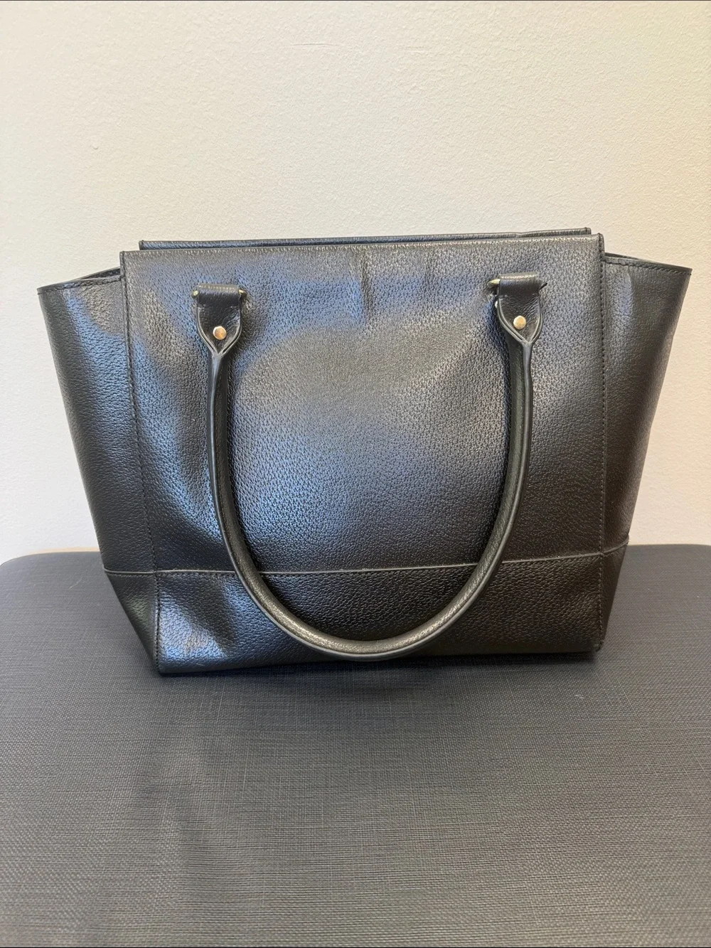Kate Spade black leather Wellesley Satchel Purse